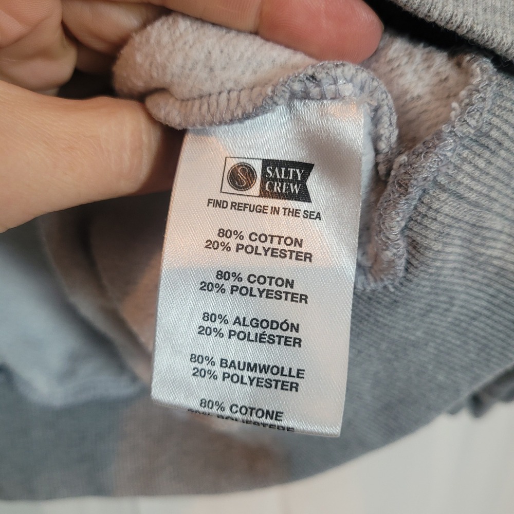 Salty Crew Womens Gray Graphic Sweatshirt Find Refuge In The Sea Size S Small - Picture 9 of 11